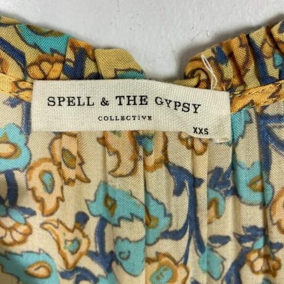 SPELL and The Gypsy Collective Delirium‎ Maxi Dress Gold Size XXS Romantic Boho - Picture 7 of 15